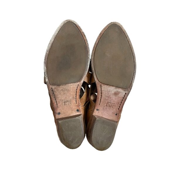 Frye Ray Huarache Bootie Ankle Boot Leather Brown Womens Size 7.5 - Picture 7 of 8